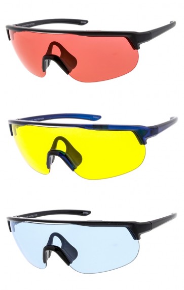 Futuristic Oversized Mono Lens Shield Wholesale Sunglasses