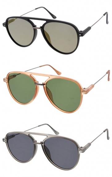 Classic Aviator Shape Plastic Wholesale Sunglasses