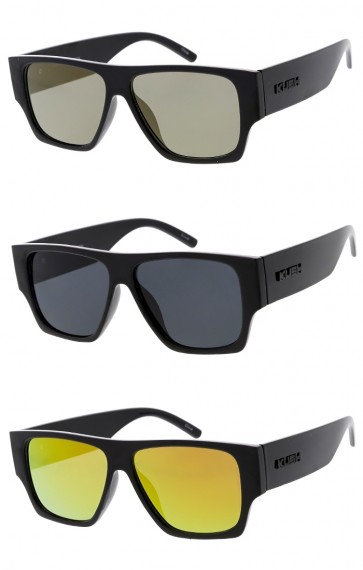 KUSH Mens Tinted Lens Horn Rimmed Plastic Frame Wholesale Sunglasses