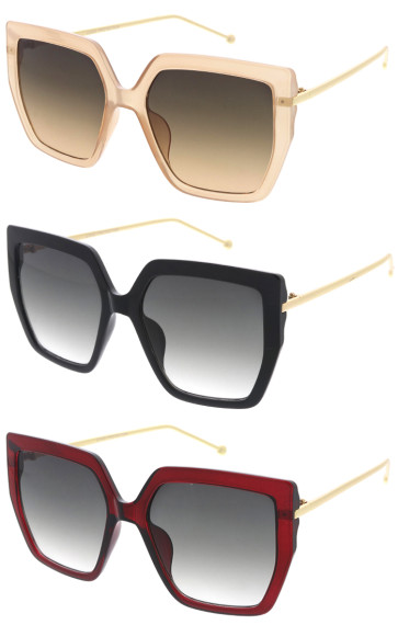 Elegant Square Two-Tone Wholesale Oversized Sunglasses 56mm