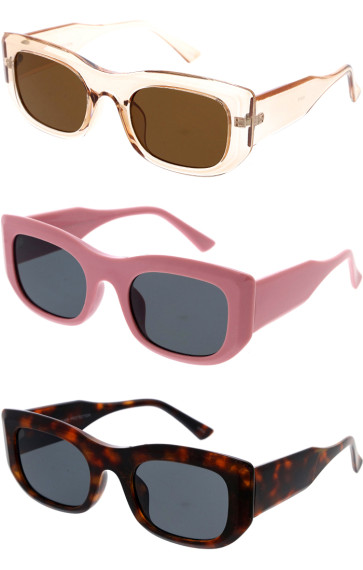 Chunky Everyday Retro Square Wholesale Sunglasses 52mm