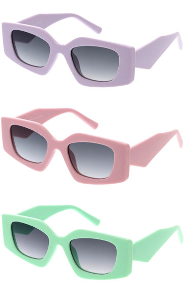 Pastel Neutral Chunky Square Wholesale Sunglasses 50mm