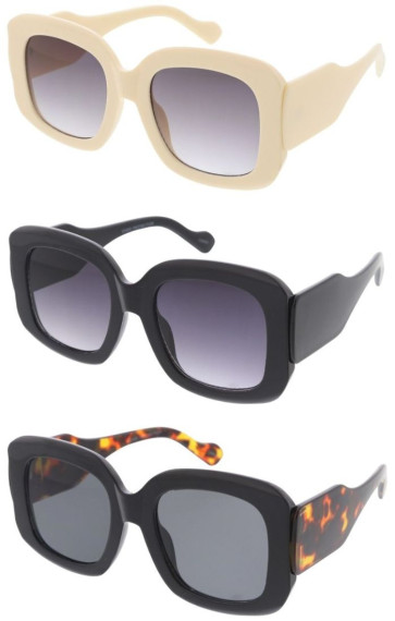 Chunky Arms Thick Rimmed Large Oversized Tapered Arms Round Square Wholesale Sunglasses