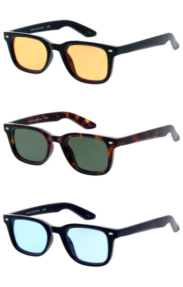 Retro Classic Thick Rimmed Bevelled Frame Square Horn Rimmed Wholesale Sunglasses