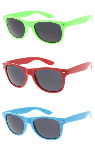 Party Beach Retro 80's Fashion Neon Color Horned Rim Wholesale Sunglasses