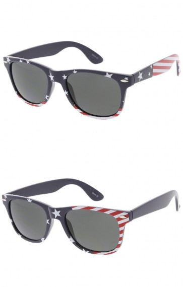 American Flag Frame Horn Rimmed Wholesale Sunglasses