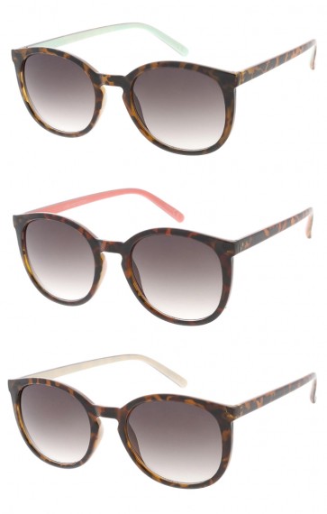 Vintage Keyhole Bridge Tortoise-Pastel Sunglasses