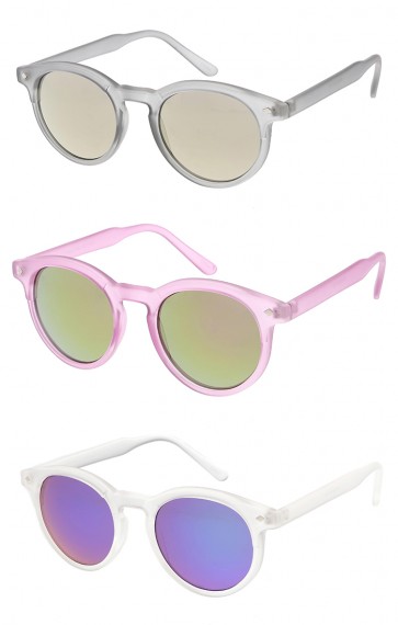 Dapper Indie Round Keyhole Horned Rim Lens Wholesale Sunglasses