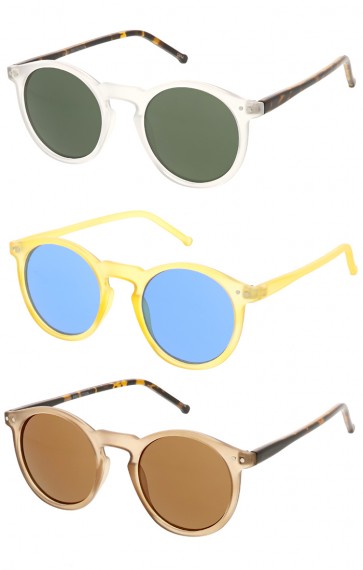 Dapper Indie Round P3 Keyhole Horned Rim Wholesale Sunglasses