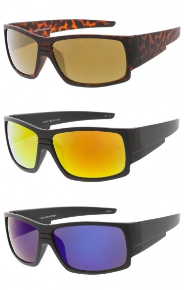 Mens Soft Matte Sports Mirror Lens Wholesale Sunglasses