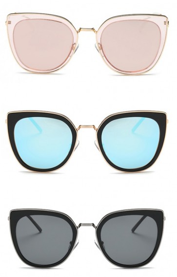 Polarized Lens Soft Cat Eye Glasses - Assorted Color