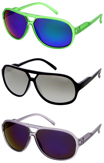 Kids Colored Mirrored Aviator Wholesale Sunglasses 52mm