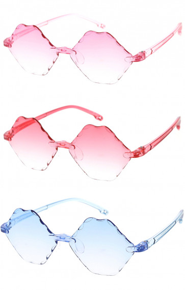 Kids Color Gradient Lens Geometric Novelty Wholesale Sunglasses 53mm