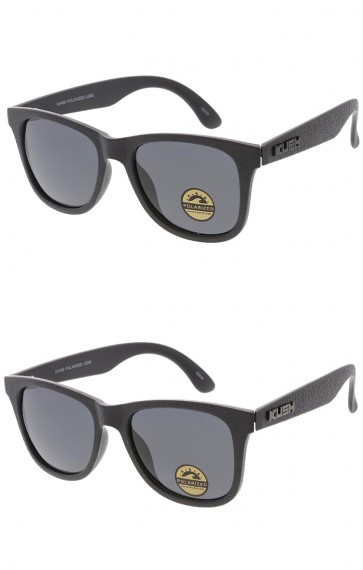 KUSH Brand Horn Rimmed Textured Frame Mens Sunglasses