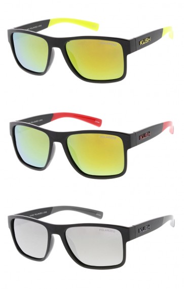 KUSH - Lifestyle Active Sportswear Mirrored Sunglasses (Polarized)