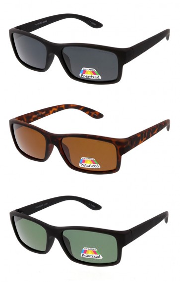 Polarized Matte Square Horn Rimmed Wholesale Sunglasses