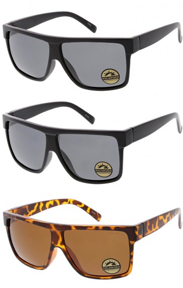 Retro Old School 1980's Flat Top Polarized Wholesale Sunglasses
