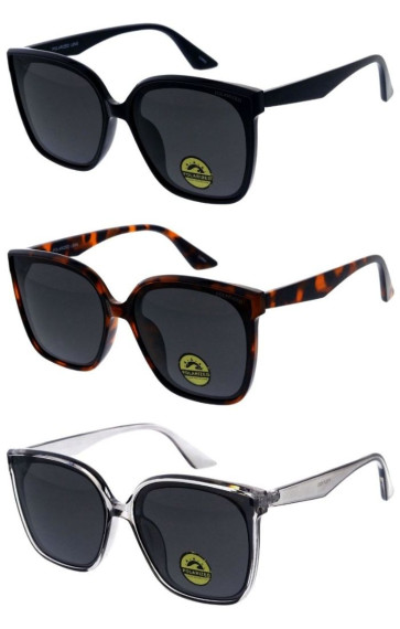 Sleek Polarized Fashion Back Rim Square Horn Rimmed Wholesale Sunglasses