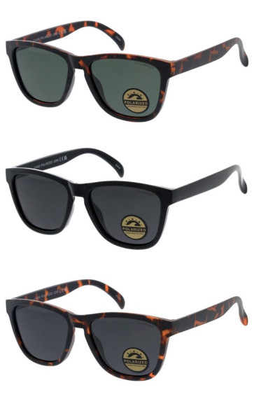 Polarized Classic Retro Neutral Lens Rounded Square Wholesale Sunglasses