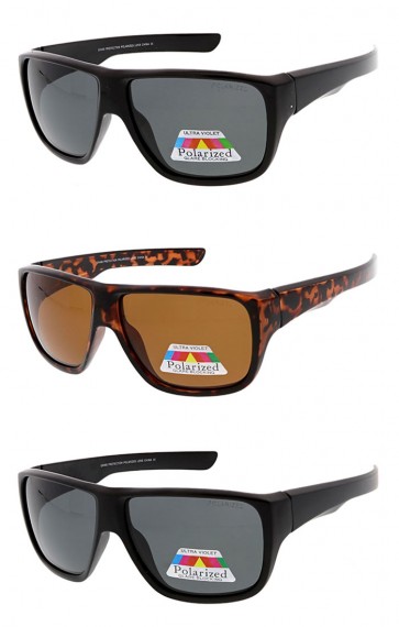 Polarized Action Sports Rectangle Frame Modern Wholesale Sunglasses