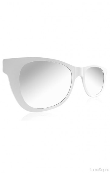 Oversized Retro Sunglasses Mirror-02 Wall Mirror - White