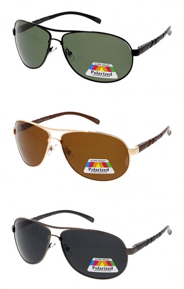 Polarized Aluminum Square Aviator Wholesale Sunglasses
