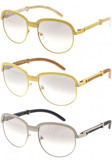 Luxe Metal Detailed Square Wholesale Sunglasses (Limited Release) 55mm