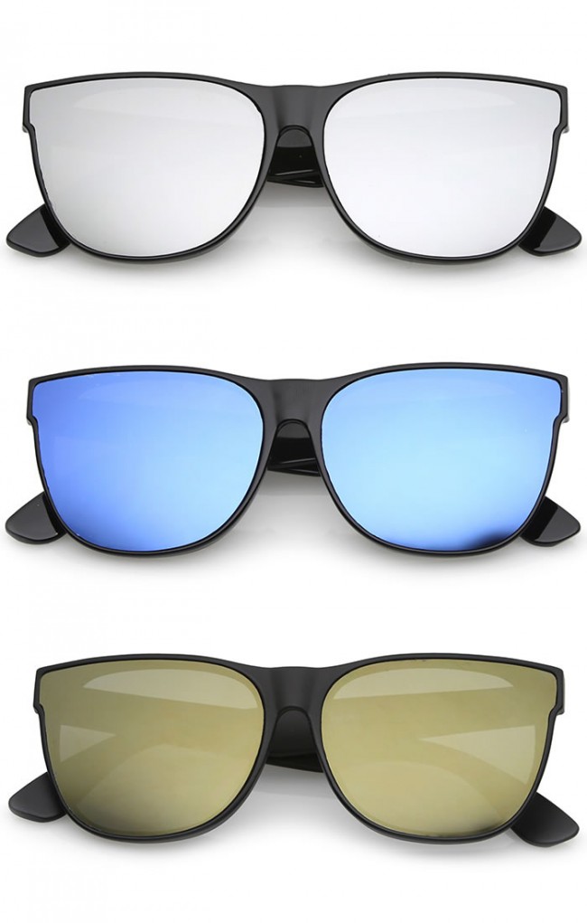 Neon Mirror Lens Sunglasses Reflective Color Mirror Reflective Lens  Sunglasses | eBay
