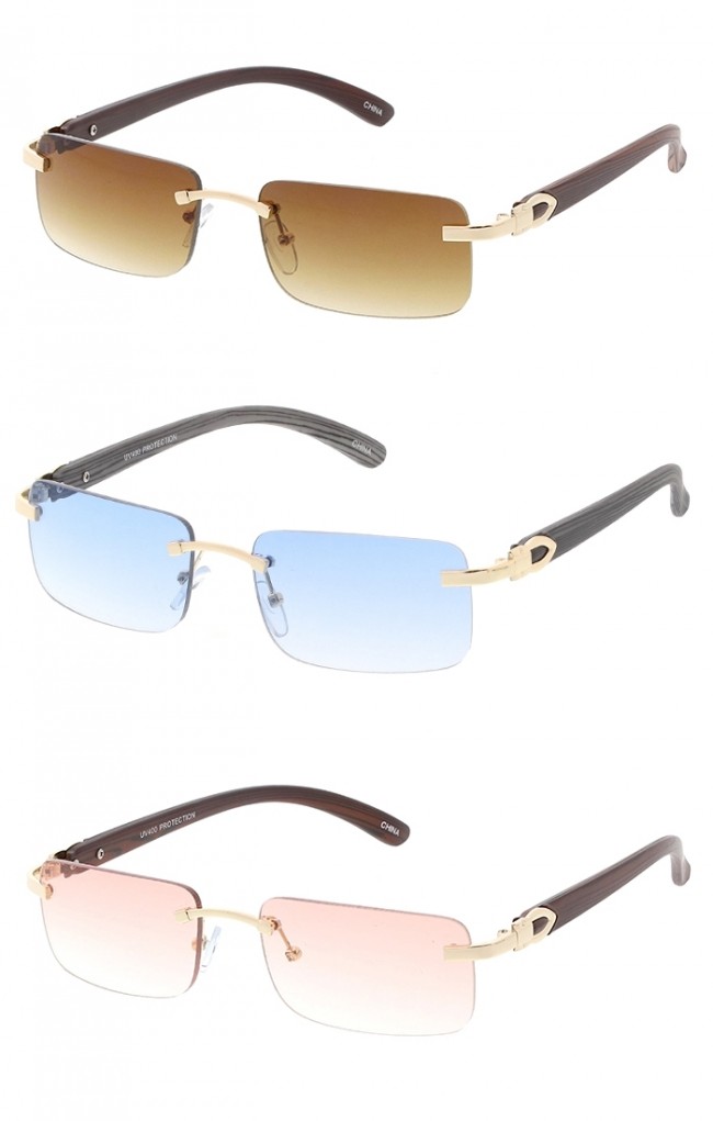 Small Rectangle Frameless Wholesale Sunglasses