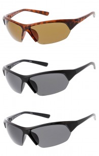 Mens Active Sportswear Sport Wrap Semi Rimless Wholesale Sunglasses