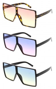 Wholesale Oversized Square Gradient Lens Sunglasses