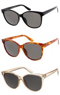 Women's Oversize Horn Rimmed Neutral Colored Lens Wholesale Sunglasses