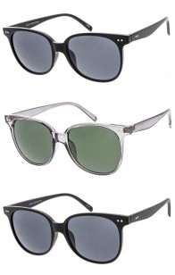 Unisex Classic Horned Rim Plastic Frame Riveted Wholesale Sunglasses