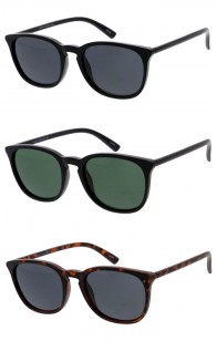 Lightweight Neutral Colored Lens Keyhole Horn Rimmed Wholesale Sunglasses 50mm