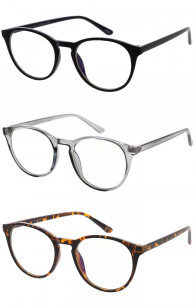 Neutral Unisex Round Keyhole Blue light Filtering Wholesale Sunglasses 54mm