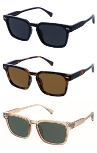 Slim Retro Tapered Arm Square Horn Rimmed Wholesale Sunglasses
