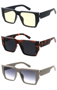 Chunky Thick Rimmed Top Frame Square Geometric Aviator Wholesale Sunglasses