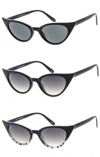 Women's Small Oval Cat Eye Plastic Frame Wholesale Sunglasses