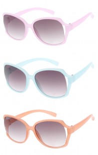 Kids Semi Rimless Translucent Color Frame Neutral Lens Wholesale Sunglasses 54mm