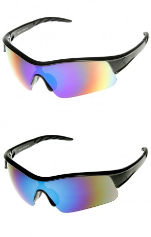X Hunter Brand Semi Rimless Flash Mirror Lens Sports Sunglasses