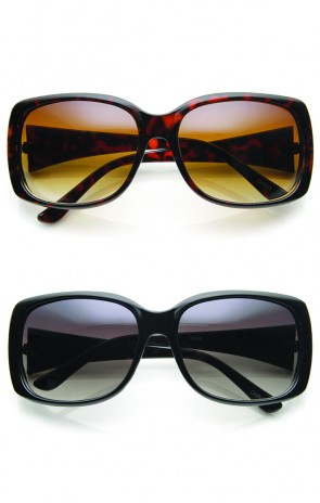 Womens Fashion Mid Sized Square Frame Sunglasses