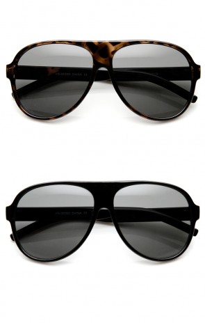 Retro 80s Fashion Tear Drop Super Dark Lens Aviator Sunglasses