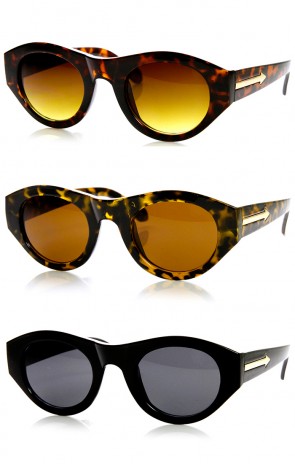 High Fashion Bold Rim Oval Womens Sunglasses