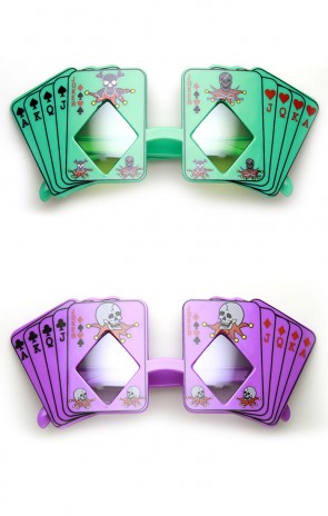 Poker Party Royal Flush Joker Diamond Vegas Casino Novelty Sunglasses