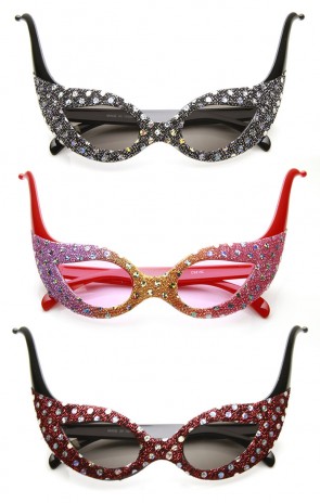 Masquerade Ball Mask Pointed Jester Costume Party Novelty Sunglasses