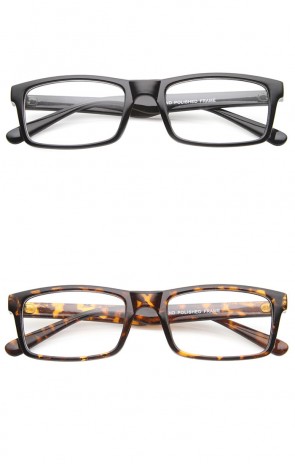 Unisex Rectangular Sunglasses With UV400 Protected Glass Lens