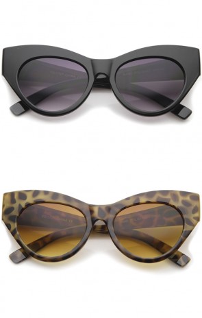 Womens High Fashion Chunky Frame Oversize Bold Cat Eye Sunglasses 57mm