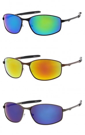 Mens Rectangle Classic Metal Frame Wholesale Sunglasses