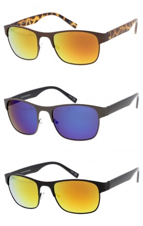 Half Frame Semi Rimless Plastic Wholesale Sunglasses