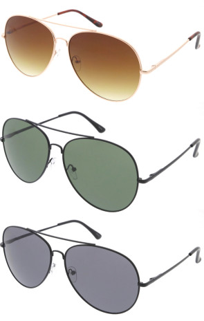 Oversized Wide Fit Neutral Lens Aviator Wholesale Sunglasses 64mm